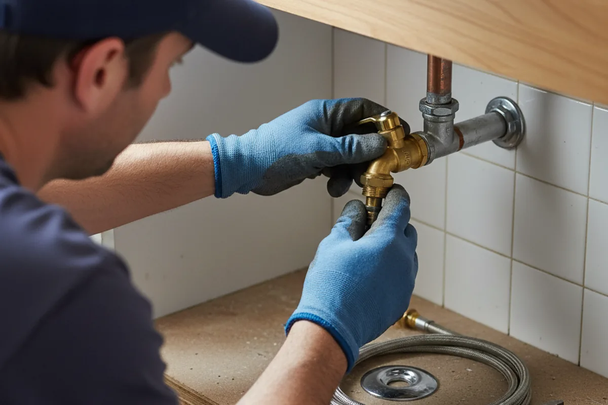 Shutoff valve and fitting work during Emergency Plumbing in Tuscumbia